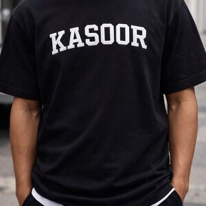 Black T-Shirt with White Lettering